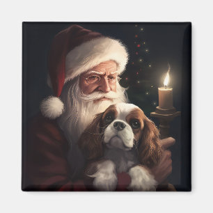 Imán Cavalier King con Navidades festivos de Santa Clau