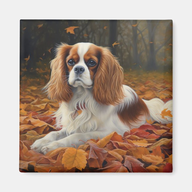 Imán Cavalier King en otoño se inspira en las hojas de  (Frente)