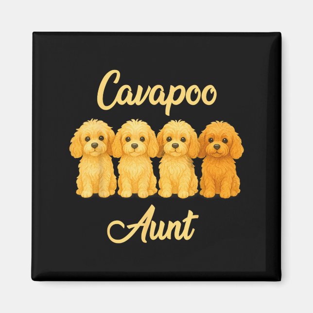 Imán Cavao Aunt Cute Dog Lover Gift Funny Women Puppy O (Frente)