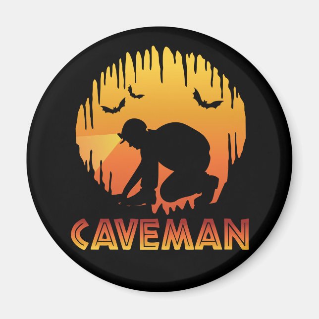 Imán Caveman - Graciosa Espeleología De Caving (Frente)