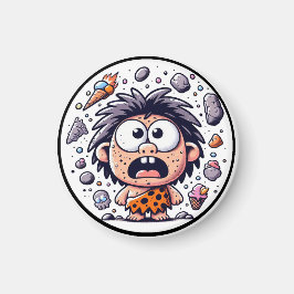 Imán "Caveman Ice Cream Chaos" Magnet