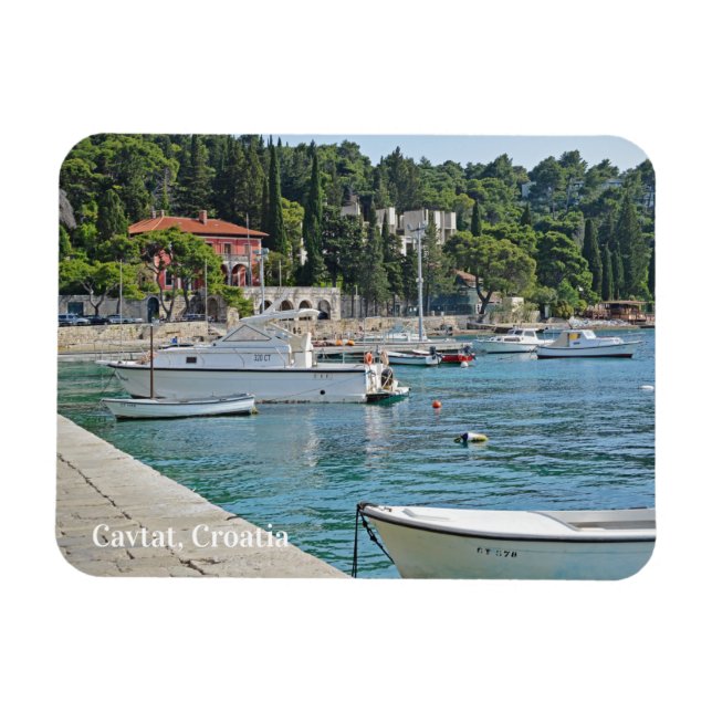 Imán Cavtat, vistas a Croacia de la festividad del agua (Horizontal)