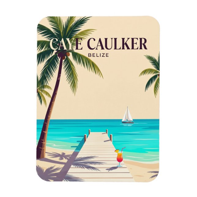 Imán Caye Caulker Belice (Vertical)