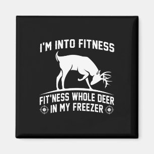 Imán Caza-camiseta Estoy en Fitness Deer Freezer Funny