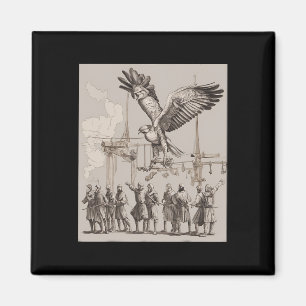 Imán Caza de arte de la Falconería medieval