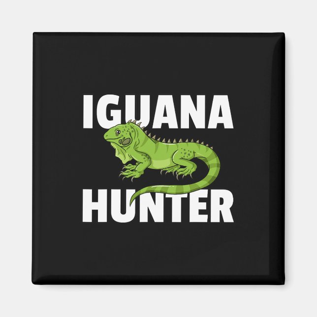 Imán Caza de barro de iguana Reptile (Frente)