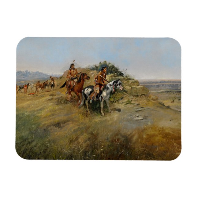 Imán Caza de búfalos, 1891 (aceite sobre lienzo) (Horizontal)
