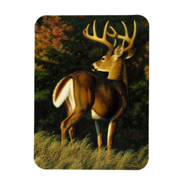 Imán Caza de gallos en el Trofeo Whitetail Deer (Vertical)