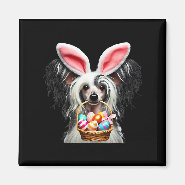 Imán Caza de huevos de pascua de perro de chiripa (Frente)