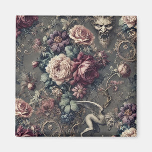 Imán Caza de seraficionados - Diseño floral gótico