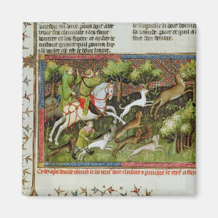 Imán Caza del macho, del Livre de la Chasse