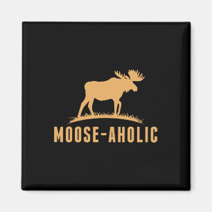 Imán Caza divertida Gráfica Mujeres Moose-Aholic Hombre