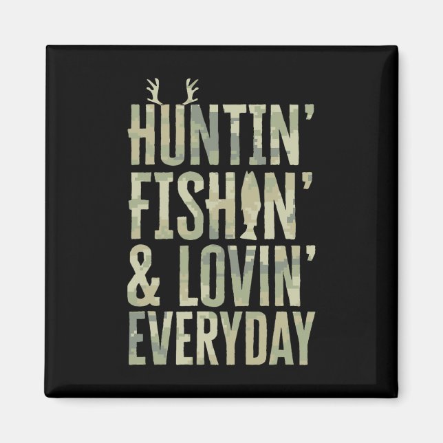 Imán Caza Pescando Amantes Todos los Días (Frente)