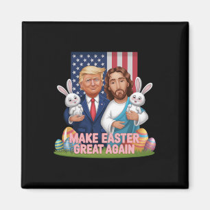 Imán Cazador de huevos de conejo divertido Trump Make E