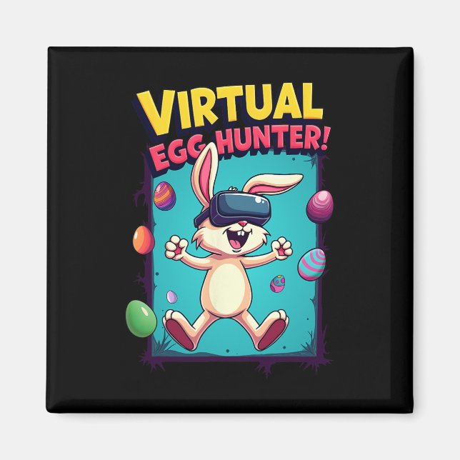 Imán Cazador de huevos virtual - divertido conejo jugad (Frente)