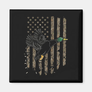 Imán Cazador de Patos Bandera Americana Waterfowl Cazan