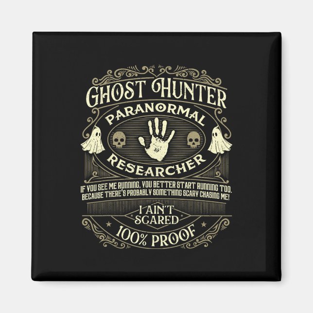 Imán Cazador fantasma - Caza fantasma Halloween Paranor (Frente)