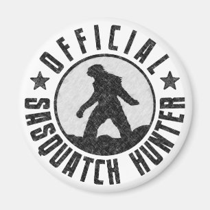 Imán Cazador oficial de Sasquatch - Bigfoot en Grunge