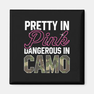 Imán Cazadora Gráfica Camuflaje Rosa Divertida Ciervo H