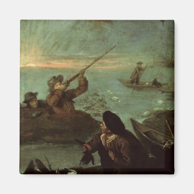 Imán Cazadores disparando a los patos (aceite sobre lie (Frente)