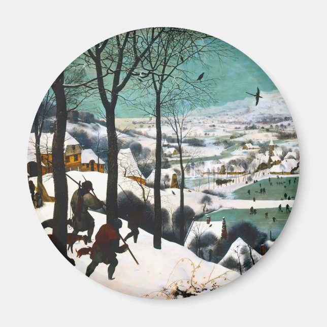 Imán Cazadores en el paisaje de la nieve Pieter Bruegel (Frente)