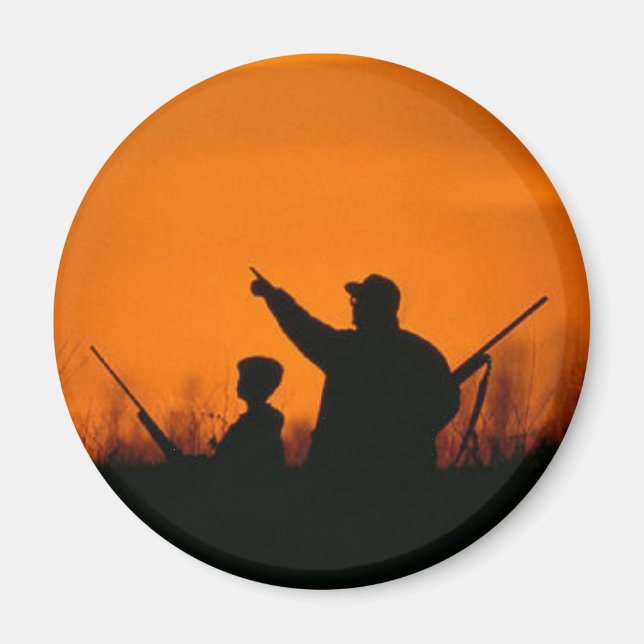 Imán Cazando con papá (Frente)