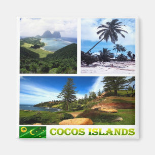 Imán CC - Islas Cocos y Keeling - Mosaic