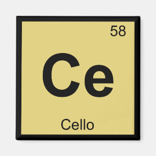 Imán Ce - Cello Music Química Símbolo de tabla perió