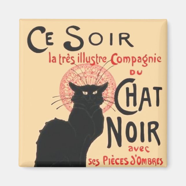 Imán Ce Soir Le Chat Noir, Théophile Steinlen (Frente)