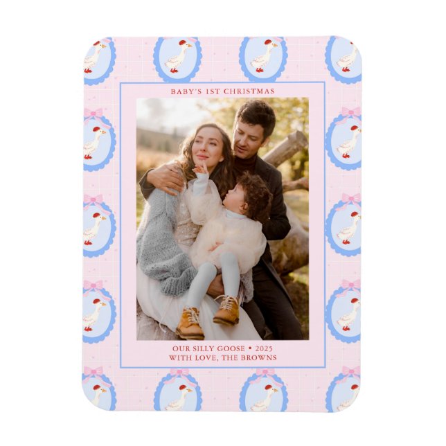 Imán Cebolla boba, primera foto de navidad (Vertical)