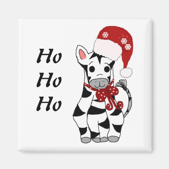Imán Cebra de Navidad (Frente)