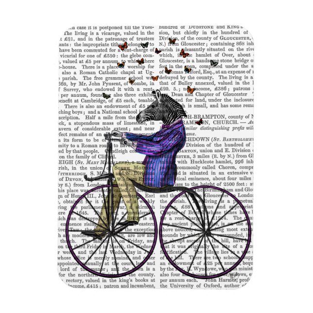 Imán Cebra En Bicicleta (Vertical)