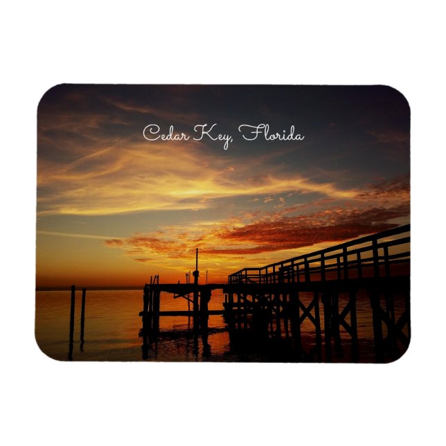 Imán Cedar Key Sunset Magnet (Horizontal)