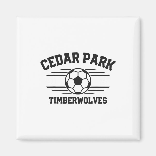 Imán Cedar Park Timberwolves Fútbol Ll 2025  (Frente)