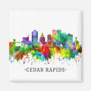Imán Cedar Rapids Iowa Skyline
