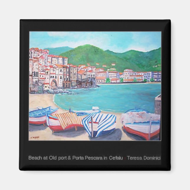 Imán Cefalu' Beach Magnet (Frente)