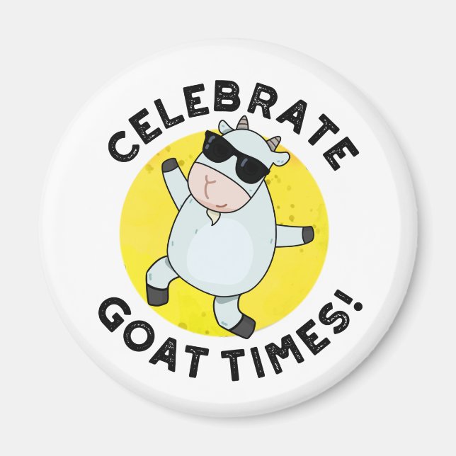 Imán Celebra el divertido pan animal del Goat Times (Frente)