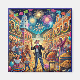 Imán Celebración Año Nuevo El Año Viejo