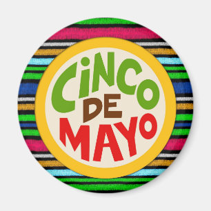 Imán Celebración Colorida de la Fiesta de Cinco de Mayo
