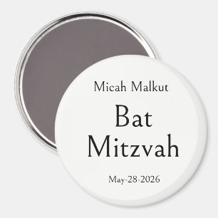 Imán Celebración de Bat Mitzvah, Moderno Simple Minimal