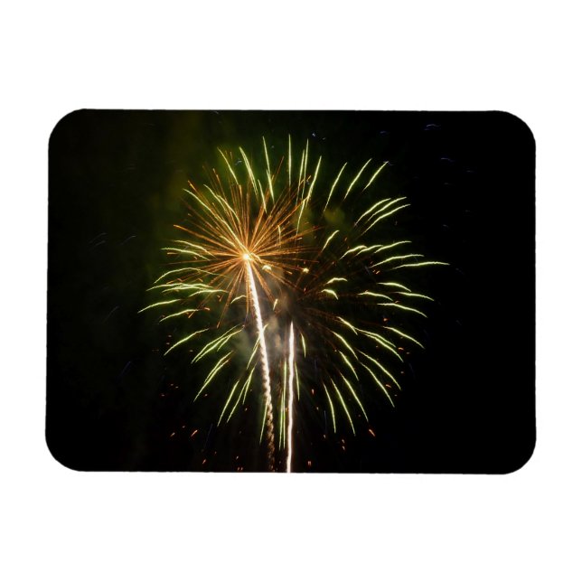 Imán Celebración de Fiestas con Fuegos Artificiales Ver (Horizontal)