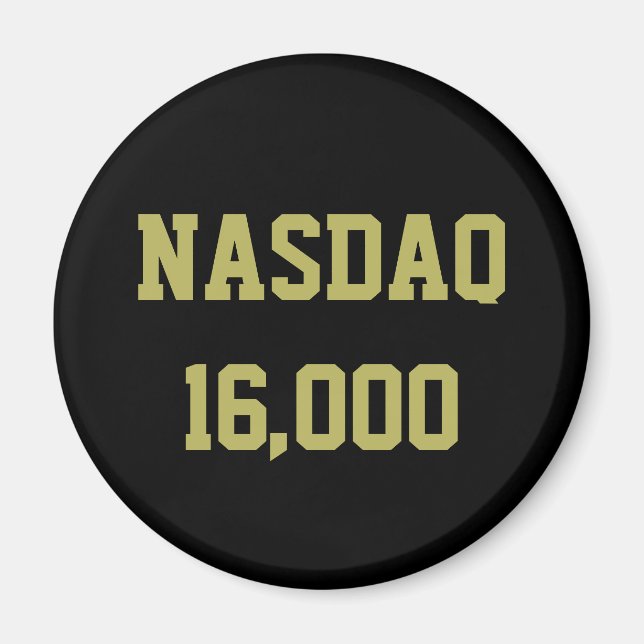 Imán Celebración de la Bolsa de Valores NASDAQ 16000 (Frente)