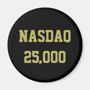 Imán Celebración de la bolsa de valores NASDAQ 25000