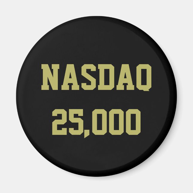 Imán Celebración de la bolsa de valores NASDAQ 25000 (Frente)