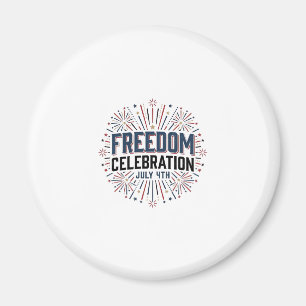 Imán Celebración de la Libertad Camiseta Patriótica del