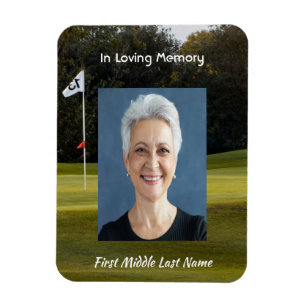 Imán Celebración de la vida Recuerdo Campo de golf Golf