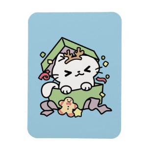 Imán Celebración de los navidades con un gato moro