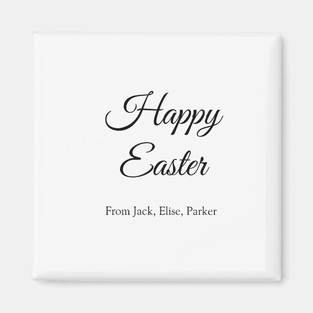 Imán celebración de Pascua agrega QR foto feliz Pascua (Frente)