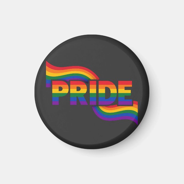 Imán Celebración del Arcoíris del Orgullo (Frente)