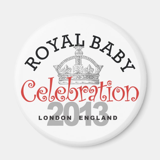 Imán Celebración del Bebé Real (Frente)